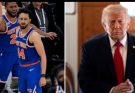 Trump Arrives at NBA Finals With Huge Entourage